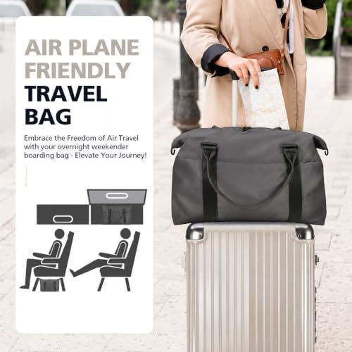 Image of Travel Duffle Bag, Waterproof Weekender Bag Carry On Tote Bags for Women, Travel Essentials Sport Gym Bag for Men, Hospital Bag for Labor and Delivery, Overnight Bag Luggage Bag with Trolley Sleeve