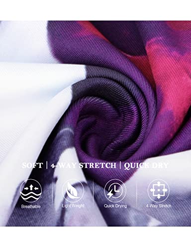Plus Workout Tank Top for Women,Tanst Sky Women's Golf Shirts Ladies Zip Up Quick Dry Sleeveless Clothes Tennis Cycling Active Wear Loose Fitting Running Yoga Athletic Apparel Tie-Dye Purple XX-Large