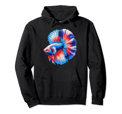 Color Splash Betta Fish Siamés Fighting Fish Aquarium Lover Sudadera con Capucha