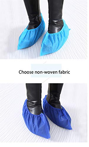 Fcgfh Overshoes Medical Facilities-Disposable shoe cover Disposable Non-Slip Reusable Waterproof Large Suitable For Most Blue (Color : 1, Size : Shoe cover)