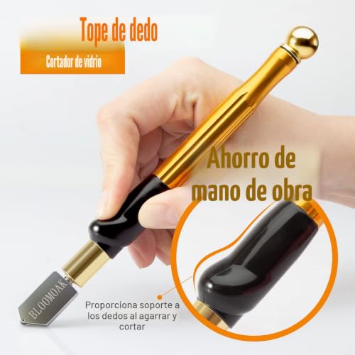 Miniatura 2 de Bloomoak Herramienta Profesional De Corte De Vidrio Con Mango De Aleación De Tungsteno Con Rango De 2-20 Mm Cortador Profesional Para Mosaico De Vidrio Grueso Y Azulejos
