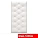 Produktbild JXBoos Gepolstertes kopfteil Wandpaneele, Kinderzimmer Anti-kollision Sicherheit 3D wandsticker Weich Dick 3D Wand-Dekoration Leicht zu reinigen-Weiß 30x60cm(12x24inch)
