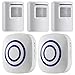 WJLING Motion Sensor Alarm, Wireless Driveway Alarm, Home Security Business Detect Alert with 3 Sensor and 2 Receiver,38 Chime Tunes - LED Indicators