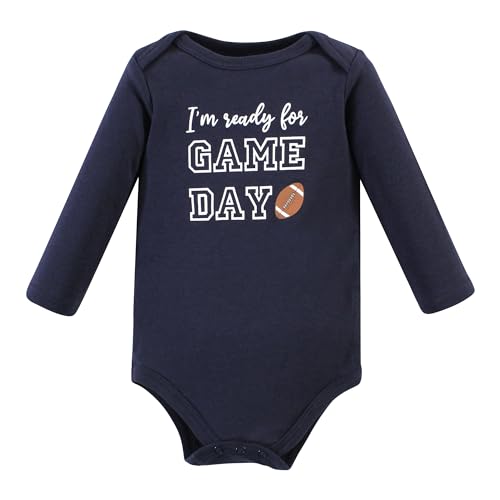 Image of Hudson Baby baby-boys Cotton Long-sleeve Bodysuits 5-pack