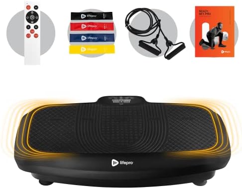 LifePro Turbo 3D Vibration Plate Exercise Machine - Dual Motor Oscillation, Pulsation + 3D Motion Vibration Platform | Full Whole Body Vibration Machine for Home Fitness & Weight Loss. (Black)