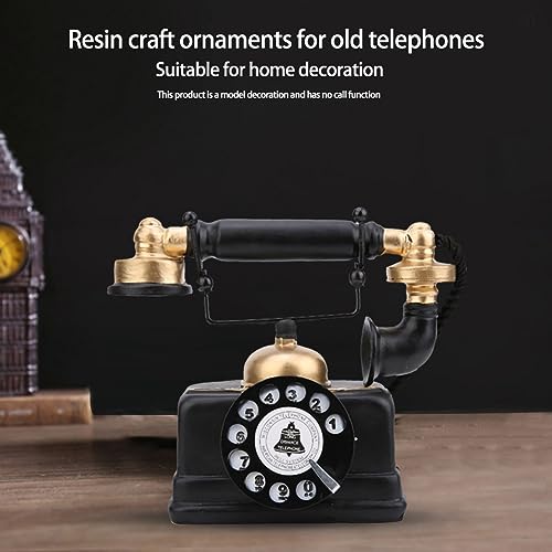 LetCartMaker Decorative Telephone Model, 6.29 inch Height Retro Telephone Decor, Vintage Rotary Telephone Decor Statue Artist Figurine Cafe Bar Window Decor Model Desk Decoration by LetCartMaker - Image 7