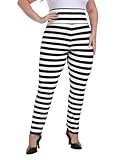 HAPPIERE Christmas Leggings Plus Sizes for Women High Waist Stretchy Workout Yoga Pants Striped Tights