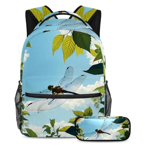 Cartables pour enfants garçons filles ensemble de 2 pièces libellule
