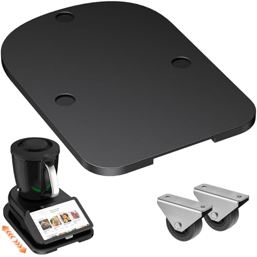BJNN Planche Coulissante pour Thermomix TM7, Planche Support pour Thermomix avec Roulettes et Pieds en Caoutchouc Plateau pour Thermomix TM7, Protège Plan de...