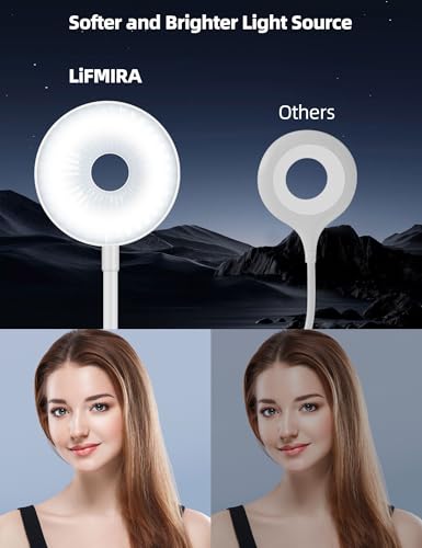 Image of LiFMIRA Clip on Light, LED Reading Light for Beds Headboards, Flexible Clip on Lamp with Clamp,3 Color Modes & 10 Brightness Eye-Friendly Book Light Reading Light for Books in Bed Bedside Desks White