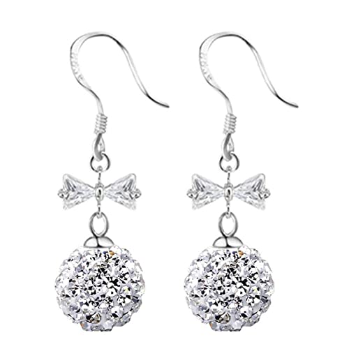 Boucles d'oreilles clous nœud papillon en cristal transparent : le chic de vos soirées