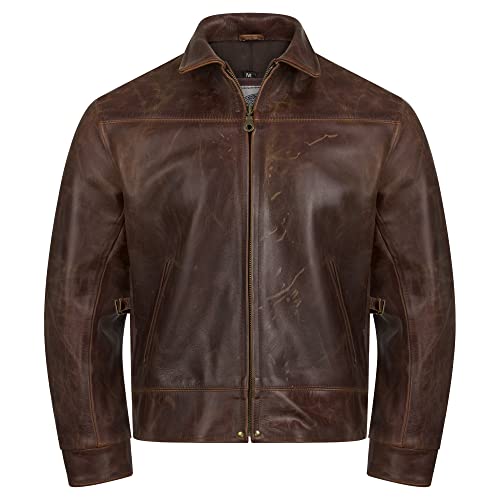 Veste en cuir de cheval Noble House Dustbowl marron contre le froid
