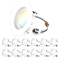 Sunco 4 Inch LED Recessed Lights Retrofit, Dimmable Can Lighting, 660 LM, 11W (40W Equivalent), Selectable CCT 2700K/3000K/3500K/4000K/5000K, Smooth Trim, Damp Rated UL 1 Pack