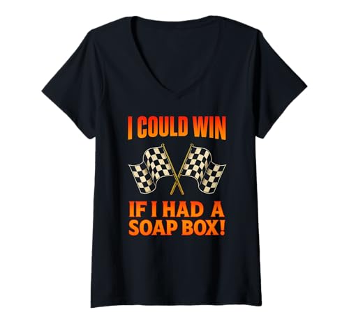Womens Soapbox Derby Soap box Cars Racing Soapbox Race V-Neck