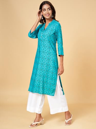 Image of Rangmanch by Pantaloons Women's Rayon Regular Kurtas