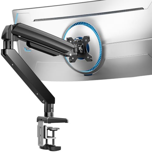 ErGear Schwerer Monitor Halterung für 13"-49" ultrabreite Bildschirme, 17kg Tragfähigkeit, voll-bewegliche Gaming Monitor Arm, felsenfeste Stütze, duale C-Klemme & Ösenhalterung, V