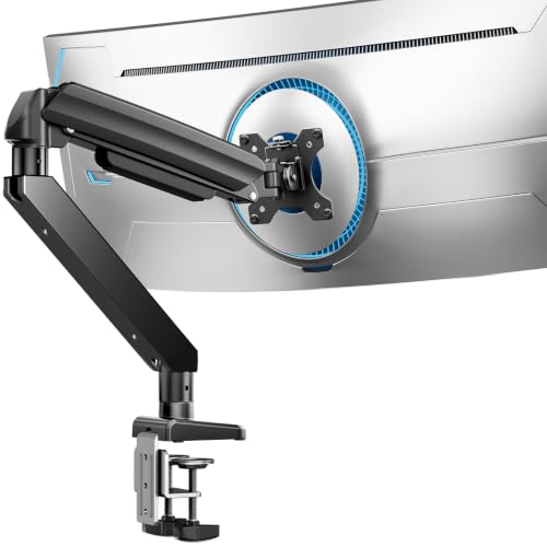 ErGear Heavy Duty Monitor Arm for 13-49″ Ultrawide Screens, 37.4 lbs Capacity, Full Motion Monitor Desk Mount, Rock-Solid Support, Dual C-Clamp & Grommet Mount, VESA 75x75/100x100mm