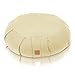 Buckwheat Zafu Therapeutic Meditation Cushion | Yoga Pillow | Round Ergonomic Design Relieves Stress On Back, Hips, Legs For Total Comfort | Washable Premium Organic Cotton Removable Cover - Natural