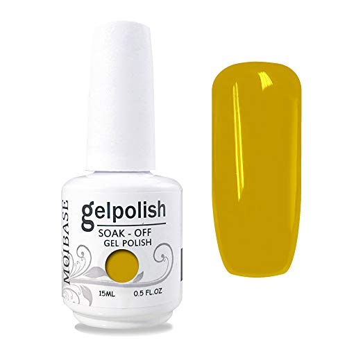 Moibase Gel Goldenrod Nail Polish Soak Off UV LED Gel Lacquer Nail Art Manicure Varnish 15ml Mustard Yellow A1018