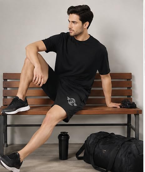 Image of London Hills Shorts Pant for Men Cotton Blend with Side Pockets | Shorts for Men | Half Pant for Man | Shorts' for Mens Stylish | Gym Short's for Man Workout | Boxer Shor'ts for Man's | Green, Navy