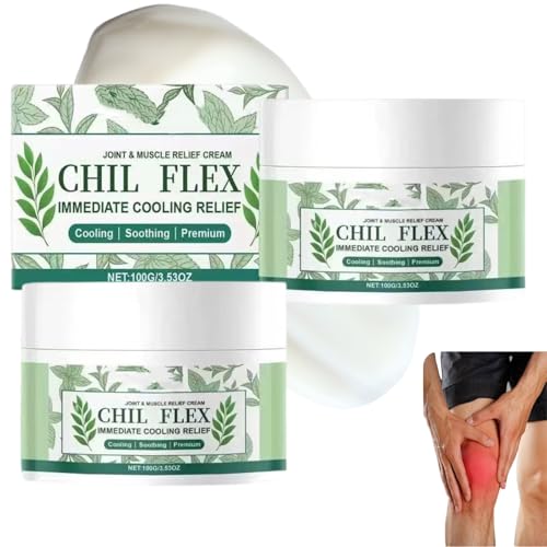 CHILLFLEX Instant Cooling Relief Cream & Joint Muscle Cooling Gel | Fast-Acting Soothing Body Gel for Muscle & Joint Comfort | Relief for Neck, Back, Shoulder, Knee & Leg | Soothing Cool-ing Ge/l 2pcs