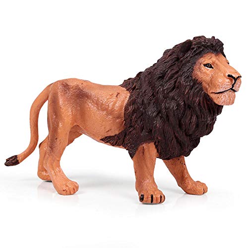 Statue de lion KELIEQA : figurine d'animal sauvage écoresponsable pour décoration de salon moderne
