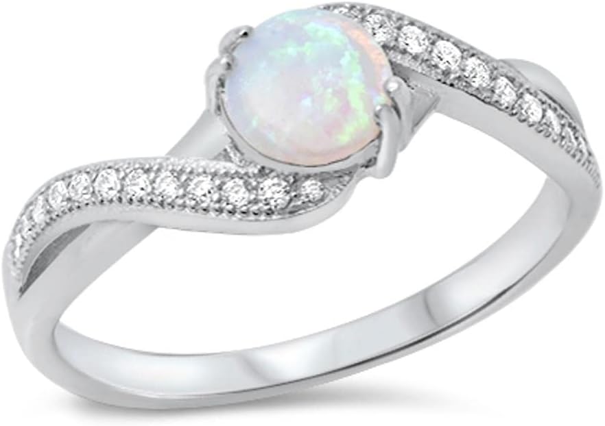 CHOOSE YOUR COLOR Sterling Silver Round Infinity Knot Ring