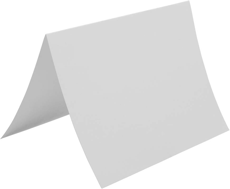 JAM PAPER Foldover Greeting Cards & Matching Envelopes Set - A7-5 1/8 x 7 1/4 - White - 50/Pack