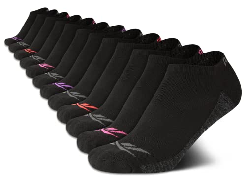 Image of Reebok Womens Quarter Socks 12 Pack Moisture Wicking Athletic Socks | Moisture-Wicking Fabric with a Flexible Stretch Fit, Arch Support and a Comfort Toe Seam