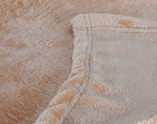 Mintra Microfiber Blanket, Super Soft, 100% Polyester (130 x 180 cm) - Gold