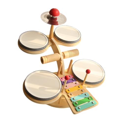 YFFY 子供用ドラムセット楽器おもちゃ 幼児用 楽器 おもちゃ 木琴 赤ちゃん 打楽器 赤ちゃん 玩具 早期開発 知育玩具 音楽啓蒙 誕生日プレゼント 女の子 男の子 音楽おもちゃ (D)