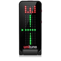 TC Electronic UNITUNE CLIP NOIR Schwarzes Clip-On-Stimmgerät Mit Strobe- und Chromatischen Modi und 108 LED-Matrixanzeige Für Kompromisslose Stimmqualität