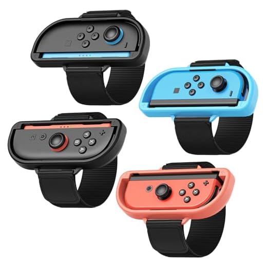 [4 Packung für Switch 2/1] Armbänder für Nintendo Switch Just Dance 2026 2025 2024 & Zumba Burn It Up, Handgelenksbanden Kompatibel mit Nintendo Switch 2/ Switch 1, Straps für Switch 2