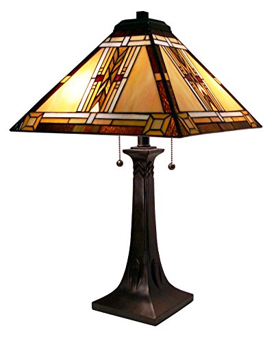 Fine art lighting m1683 292 glass cuts tiffany table lamp, 16 x 2…