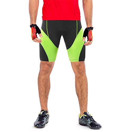 Shorts de ciclismo, Romacci Shorts acolchoados de ciclismo masculino para ciclismo de estrada para m