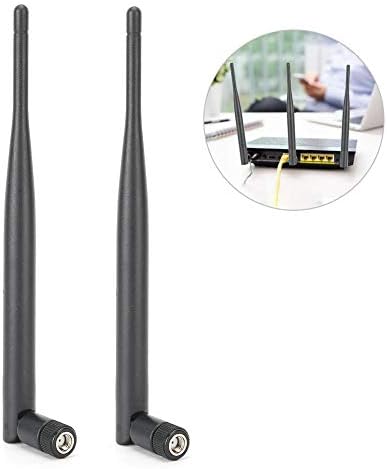 2 x 6DBI WIFI Antenna Dual Band, SMA Female Antenna Cable for Wireless Network, Wireless Range Extender, Two Units Router Antenna for Desktop Computer, Router