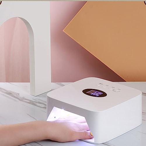 WUIOAUSXN Secador de unhas LED destacável lavável botão controle display digital recarregável dupla