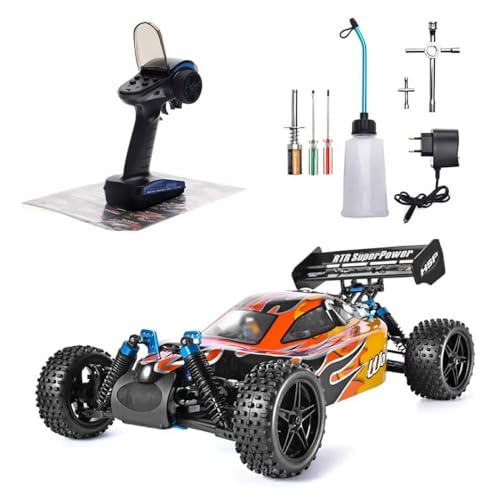 SSBHDM Coches RC Nitro Gas Power Rc Buggy 72CC Vehículo RC con motor de aceite, Hobby Toys Car, 70KM/H Motor de gasolina rápido Coche de carreras 4WD Dos velocidades Off Road RC Truck Regalo de juguet