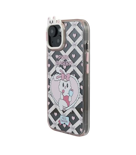 Image of Pink Rabbit Case Cover for iPhone 15 | Cute Animal Design | Soft TPU Back Cover | Slim Fit & Shockproof | Anti-Scratch Finish | Lightweight Protective Case