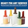 Carlisle FoodService Products Pourplus Store 'N Pour Complete Quart Set Neck, Container, And Cap for Bar, Kitchen, And Restaurant, Plastic, 32 Ounces, White, (Pack of 12)