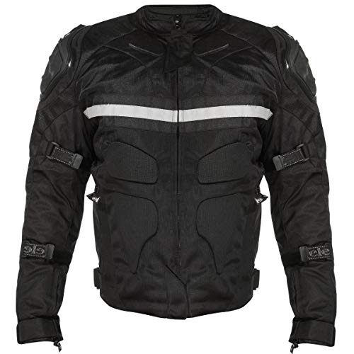 Xelement Cf751 Men's 'Roll Out' Black Tri-Tex Motorcycle Jacket With X-Armor Protection - 3X-Large #TOP6