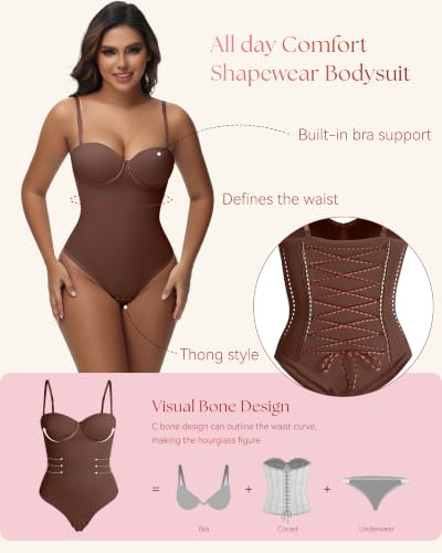 Image of SHAPSHE Strapless Shapewear Corset Bodysuit Top for Women Going Out Outfits