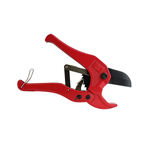 ABN PVC Pipe Cutters – 1-5/8in (42mm) Ratcheting Pex Tubing Cutter Tool CPVC Cutters Plastic Tube Cutter