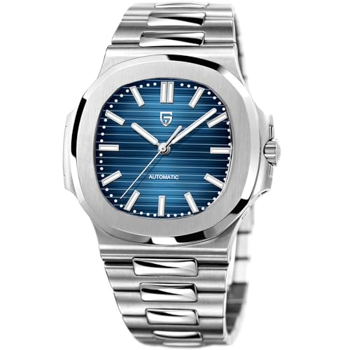 Pagani Design Herrenuhr PD-1728 Himmelblau 40 mm Herrenuhr Edelstahlgehäuse Synthetisches Saphirglas ST16 Chronograph Automatikuhr mit mechanischem Uhrwerk