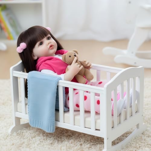 Muñeca Reborn Baby Doll 22 pulgadas Realista Vinilo miniatura 4