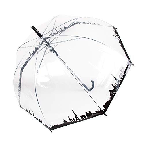 Paraguas automatico y transparente de cupula ThreeH para mujer KS25B 3