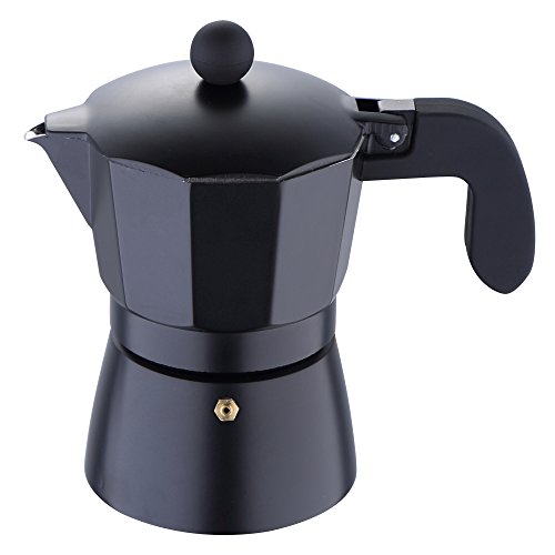 San Ignacio 3 Tazas CAFETERA 3T ALU Florencia Black SG, Aluminio, Multicolor