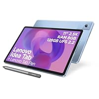 Lenovo Idea Tab Tablet - Display 11" 2.5K (2560x1600) 90Hz, Processore Mediatek Dimenity 6300, RAM 8GB, Memoria 256GB, WiFi 5, Tablet Android 15, Tab Pen inclusa - Polar Blue