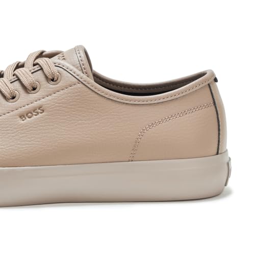 Image of BOSS Men's Aiden Logo Block Leather Low Top Sneakers | Casual Shoes