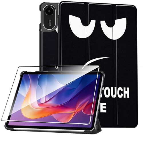 Cover per Redmi Pad SE 8.7 2024 custodie +1 Pezzi Vetro Temperato,Gomma Protezione Protettivo,Ultra Sottile Antiurto Anti-Graffio TPU Flessibile Case -Verde